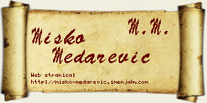 Miško Medarević vizit kartica